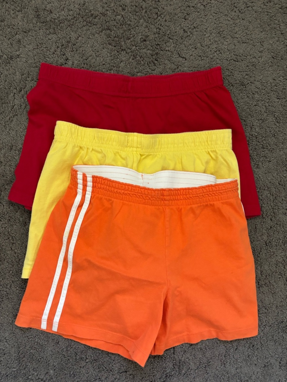 Lot of 3 Faded Glory 100% Organic Cotton Shorts Girls Size L 10-12